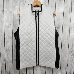 Weekends By Chico's Quilted Zip Front Vest